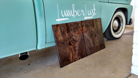 Bookmatched Ebonized Maple in Arm R Seal Gloss