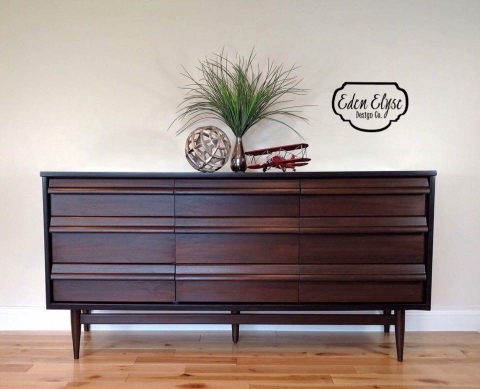 Sleek, timeless MCM dresser