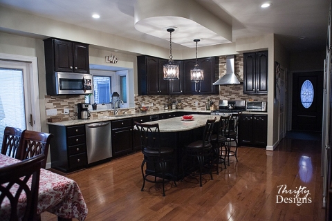 Java gel stained cabinets