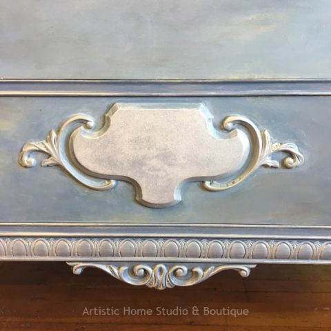 Sky Blue Distressed Dresser
