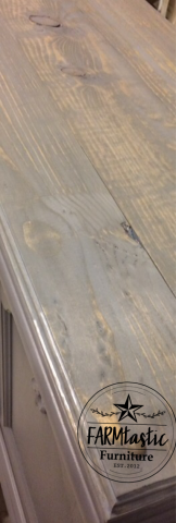 Stained Media Cabinet top