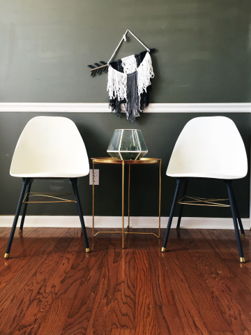 Old white chalkpaint chair fronts