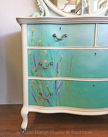 Beach Flowers Inspired Dresser