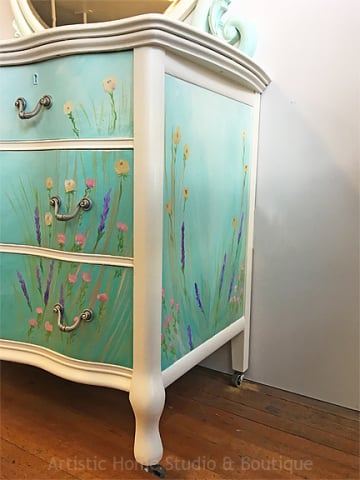 Beach Flowers Inspired Dresser