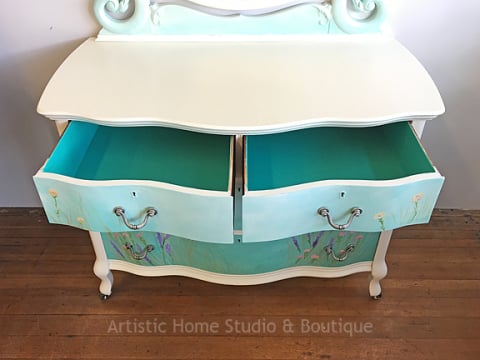 Beach Flowers Inspired Dresser