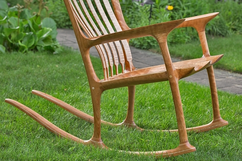 Curly Cherry Rocking Chair