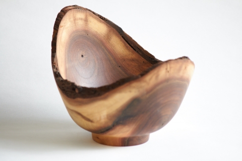 Walnut Natural Edge Crotch Bowl