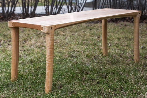 Curly Maple Bench