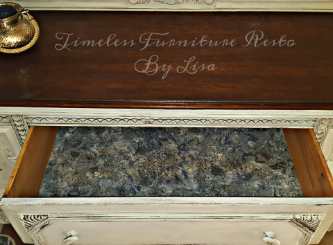 Fabric lined drawers