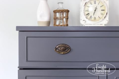 Queenstown Gray Credenza - Corner Shot