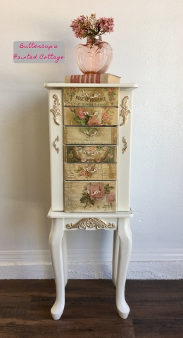 Jewlery armoire makeover